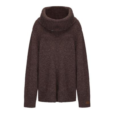 24ans 含羊驼+羊毛 围脖和毛衣独立分开的宽松针织衣 灰/枣色