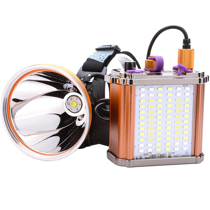 P90頭燈進(jìn)口戶外強(qiáng)光充電超亮電筒分體頭戴式探照燈遠(yuǎn)射超長續(xù)航