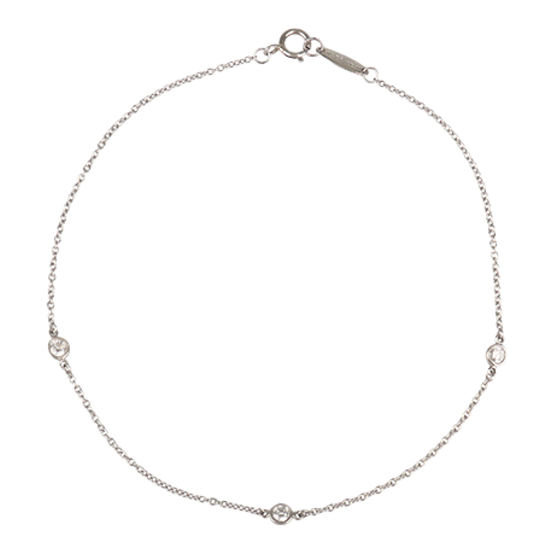 【自营】中古95新TIFFANY(蒂芙尼)Diamonds by the yard手链铂金
