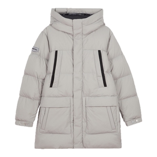 DUVETICA 秋冬男士户外多口袋连帽中长款羽绒服VUDJ12346