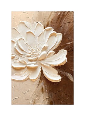 纯手绘油画中古风高级感客厅装饰画立体肌理画沙发背景墙挂画