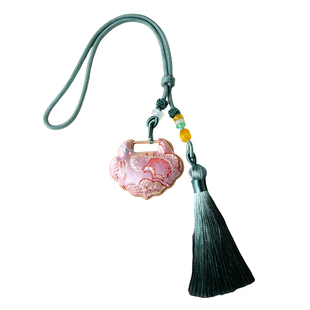 非遗宋锦平安如意锁包挂件手编绳流苏多色可选车挂新中式国风压襟