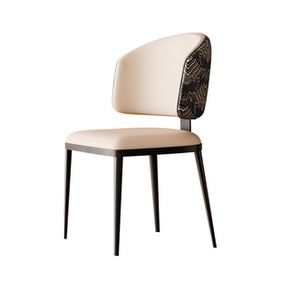 设计师餐椅家用意式极简轻奢高级感餐桌椅国潮风靠背办公椅子书椅