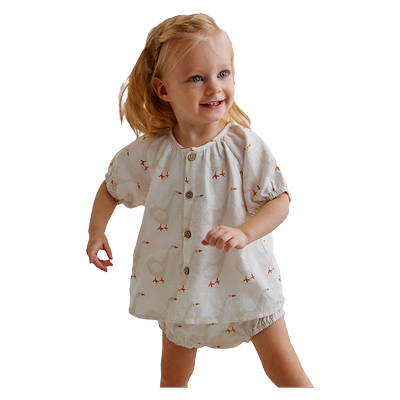 benzdeer夏季竹棉衬衫短裤2件装