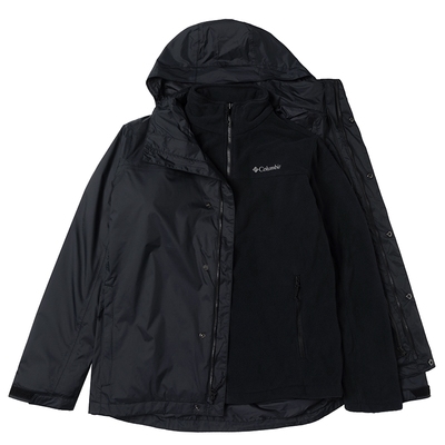 哥伦比亚三合一冲锋衣男装户外徒步登山两件套抓绒内胆运动服外套