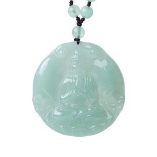 天然翡翠玉观音吊坠十二生肖本命佛守护神玉坠虚空藏普贤菩萨挂件