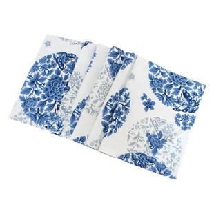 中式床尾巾酒店床旗床上用品禅意棉帆布床盖民族风装饰家用沙发垫