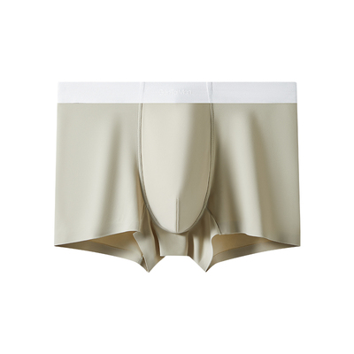 GTM男士内裤大码防夹臀四角裤高弹奶皮平角裤透气运动男生短裤