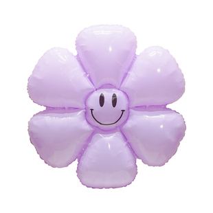 笑脸太阳花小雏菊铝膜花朵拍照道具儿童生日装饰场景舞台布置气球