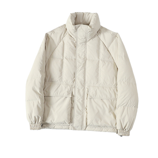 千元级人气款！90鸭绒 户外防风防水 冬季男士时尚方格立领羽绒服