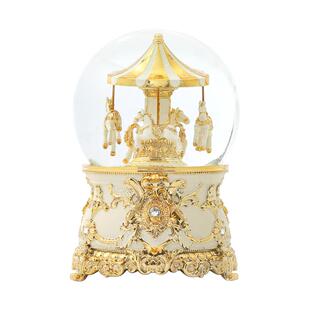 JARLL赞尔水晶球音乐盒旋木八音盒圣诞生日告白礼物送女友