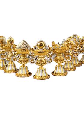 密宗法器彩绘八瑞物吉祥八宝总集八吉祥摆件装饰八瑞相法器