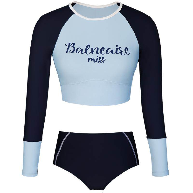 BE范德安MIX系列分体泳衣女士百搭运动长袖防晒显瘦泳装时尚温泉