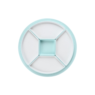 密胺酒店餐厅火锅店专用配菜拼盘塑料圆形四六宫格瓜果分割凉菜盘