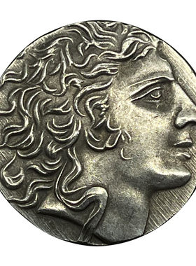 希腊国王人像硬币项链男古币吊坠