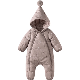 aqpa爱帕新生婴儿羽绒服加厚冬季连体衣外出保暖宝宝羽绒外出服