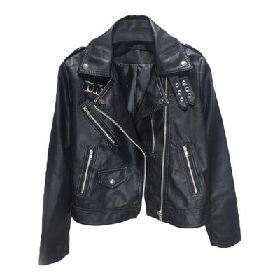 爆款短款皮衣修身无异味