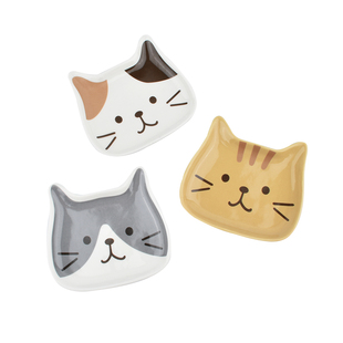 日式陶瓷猫咪可爱点心碟零食瓜果小碟创意猫脸碟家用骨头碟吐盘子