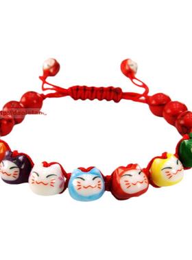 猫舍道乐堂本铺红绳招财猫手链