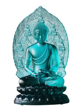 古法琉璃药师光如来寺庙供奉佛像