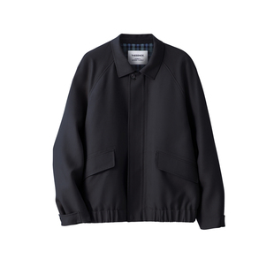 高定工艺爽滑垂挺 莱赛尔亚麻棉宽舒有型 插肩式立裁翻领夹克外套