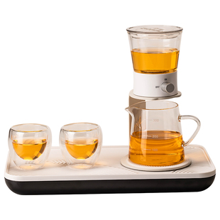 玻璃自动茶具套装家用耐热功夫沏茶壶茶杯办公室小型泡茶冲茶神器