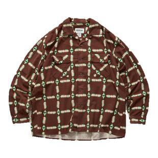 现货 BOWWOW NAVAJO PRINT FLANNEL印第安法拉绒格纹长袖衬衫25AW