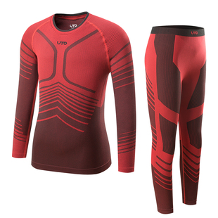 UTO悠途儿童户外滑雪速干衣运动排汗保暖内衣男女套装透气打底衫