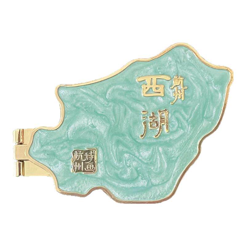 【正版】十里西湖杭州冰箱贴金属开合磁吸城市旅游纪念品文创礼物