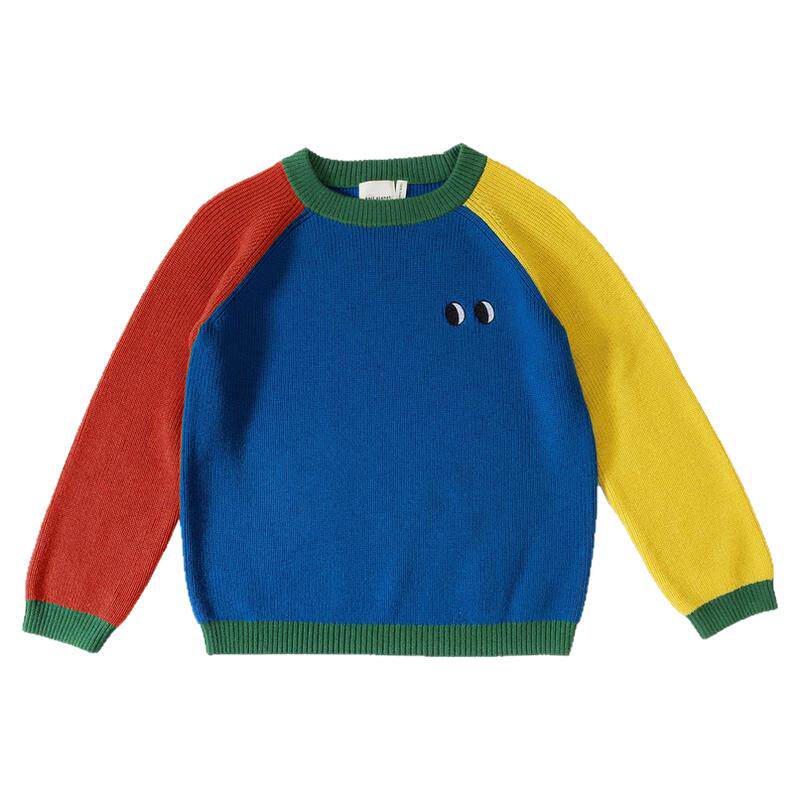 3件5折 英国knit planet FW25儿童女宝宝拼色毛衣针织半裙