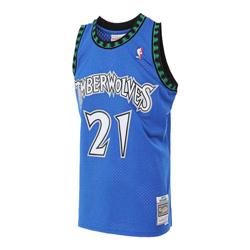 森林狼队加内特03-04赛季NBA官方MN复刻21号球衣SW球迷版