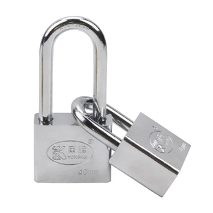 通开仿不锈钢挂锁防盗防撬防水挂锁白钢挂锁叶片锁四方大门锁头