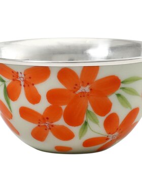 手绘品茗杯椿花怀思陶瓷
