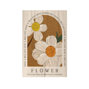 法式奶油风门帘隔断帘卧室房间卫生间厕所门口遮挡帘厨房半帘短帘