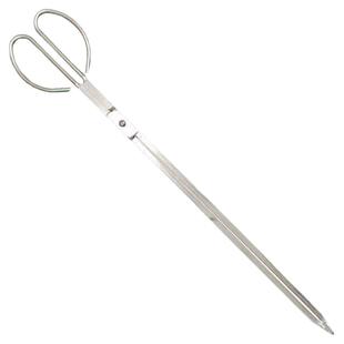 不锈钢火钳夹碳夹子家用老式加长厨房扁口煤球烧烤钳环卫捡垃圾夹