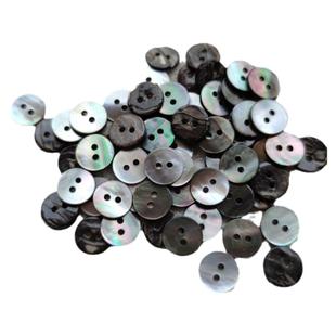 黑蝶贝壳纽扣手工diy扣子 黑色两眼黑蝶真贝羊绒衫衬衫毛衣小扣子