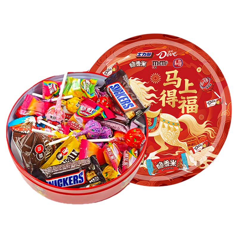 德芙心语牛奶巧克力装混合口味316g礼盒装马年马上得福