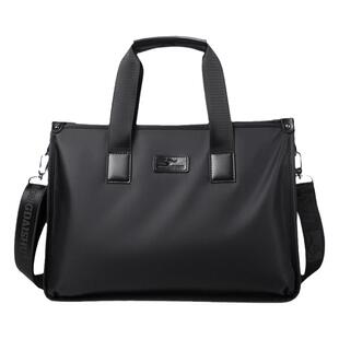 帅桐袋鼠男士手提包商务休闲牛津布包男公文包电脑包单肩斜挎布包