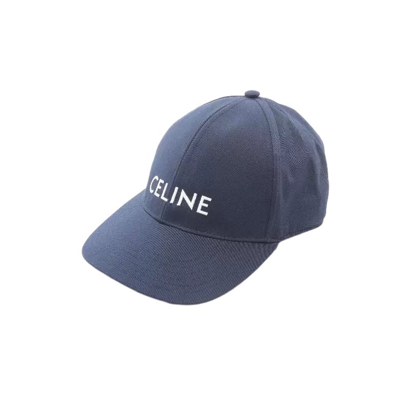 中古Celine赛琳女A级95新baseball棒球帆布帽子蓝色高级BRANDOFF