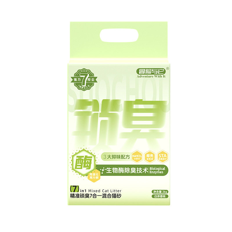 冒险与它豆腐混合砂猫砂除臭包邮