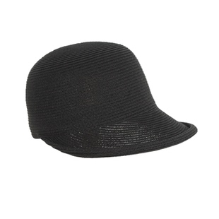 日本款复古休闲卷边马术帽夏季遮阳草帽女出游防晒沙滩草编鸭舌帽