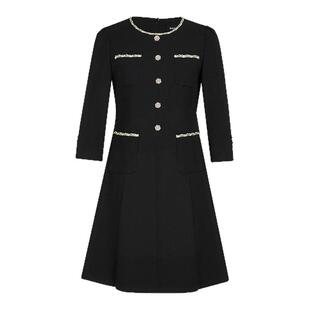 珂莱蒂尔koradior秋季款法式香风优雅气质连衣裙女通勤社交裙子