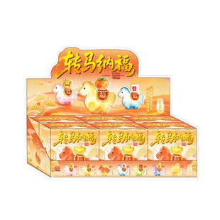 新品国潮好运转马纳福盲盒创意潮玩公仔树脂桌面摆件节日礼品