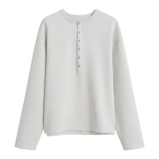 「GRNL」春秋六扣亨利纯色长袖T恤 慵懒腔调的相互融合