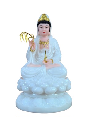 汉白玉观音佛像居家供奉保平安