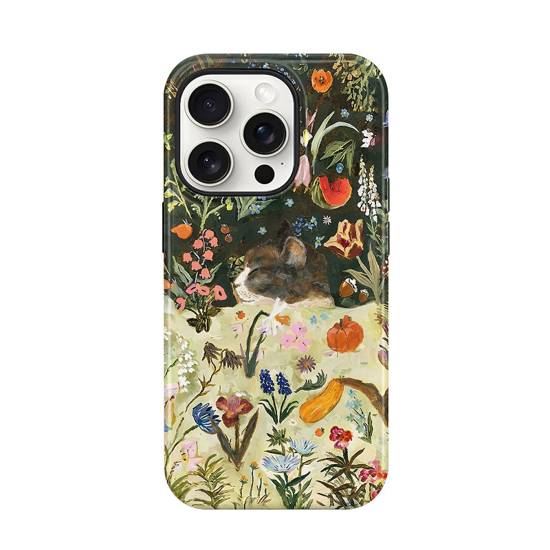 苹果插画猫猫软壳全包防摔
