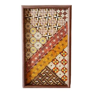 日本寄木细工小托盘日式实木小型茶盘2026新款家用轻奢现代高级感