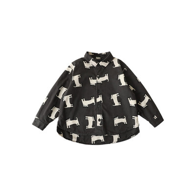 新款中大童衬衣儿童春秋上衣