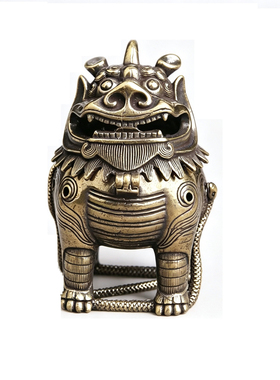 仿古做旧茶桌瑞兽摆件便携香粒炉