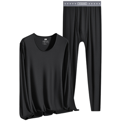 恒源祥男士圆领醋酸纤维保暖套装